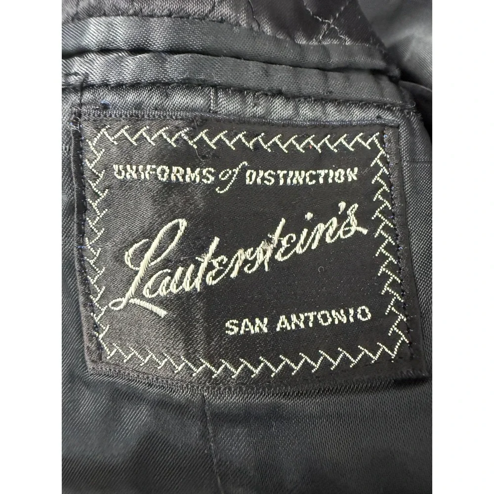Vintage Lauterstein's San Antonio Military Dress Uniform Jacket Navy Blue Gold